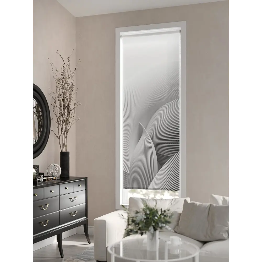 Фото 3 Рулонная штора AT Home Архит 62x170 см цвет белый, серый, светло-серый Фото 3 Рулонная штора AT Home Архит 62x170 см цвет белый, серый, светло-серый