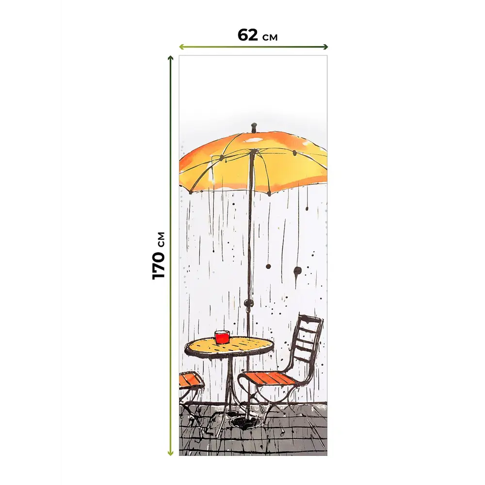 Фото 5 Рулонная штора AT Home Дождь 62x170 см цвет белый, желтый Фото 5 Рулонная штора AT Home Дождь 62x170 см цвет белый, желтый