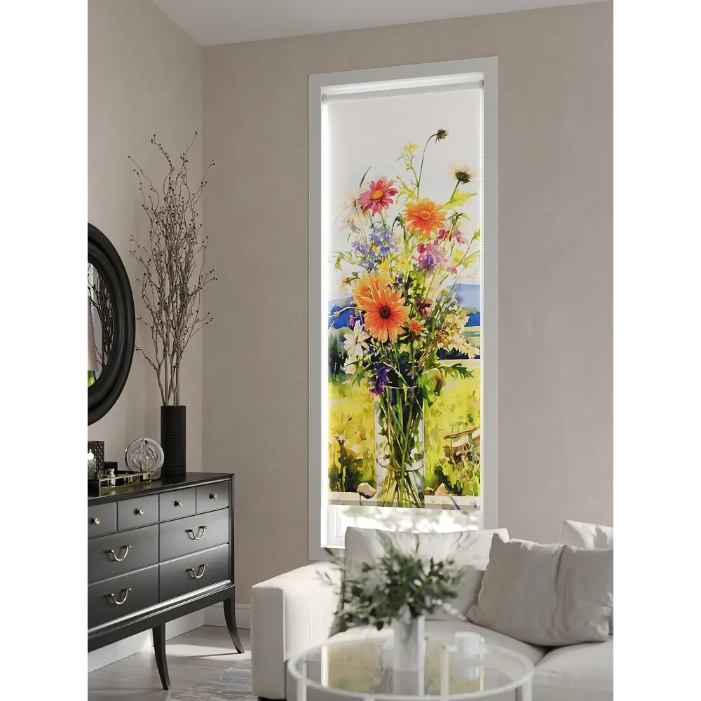 Фото 3 Рулонная штора AT Home Букет 62x170 см цвет разноцветный Фото 3 Рулонная штора AT Home Букет 62x170 см цвет разноцветный