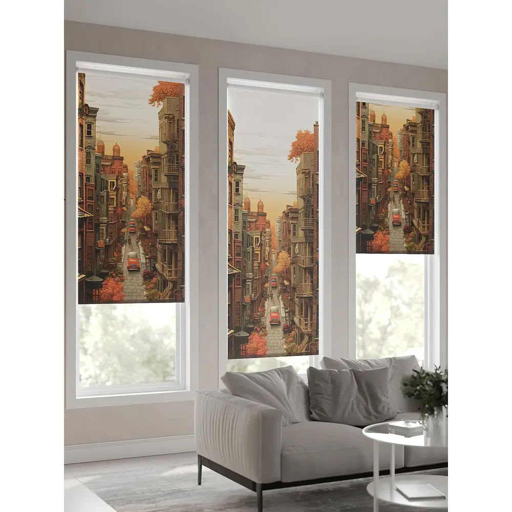 Фото 4 Рулонная штора AT Home Калле 62x170 см цвет бежевый, оранжевый Фото 4 Рулонная штора AT Home Калле 62x170 см цвет бежевый, оранжевый