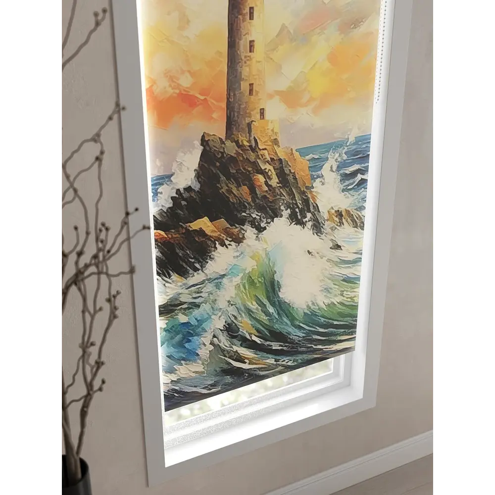 Фото 6 Рулонная штора AT Home Фароэ 62x170 см цвет бежевый, коричневый, бирюзовый Фото 6 Рулонная штора AT Home Фароэ 62x170 см цвет бежевый, коричневый, бирюзовый