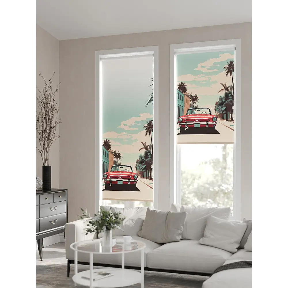 Фото 6 Рулонная штора AT Home Ретро 62x170 см цвет красный, синий, голубой Фото 6 Рулонная штора AT Home Ретро 62x170 см цвет красный, синий, голубой