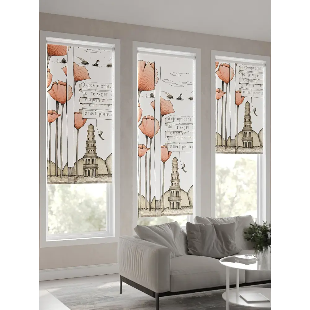 Фото 4 Рулонная штора AT Home Итали 62x170 см цвет бежевый, красный Фото 4 Рулонная штора AT Home Итали 62x170 см цвет бежевый, красный