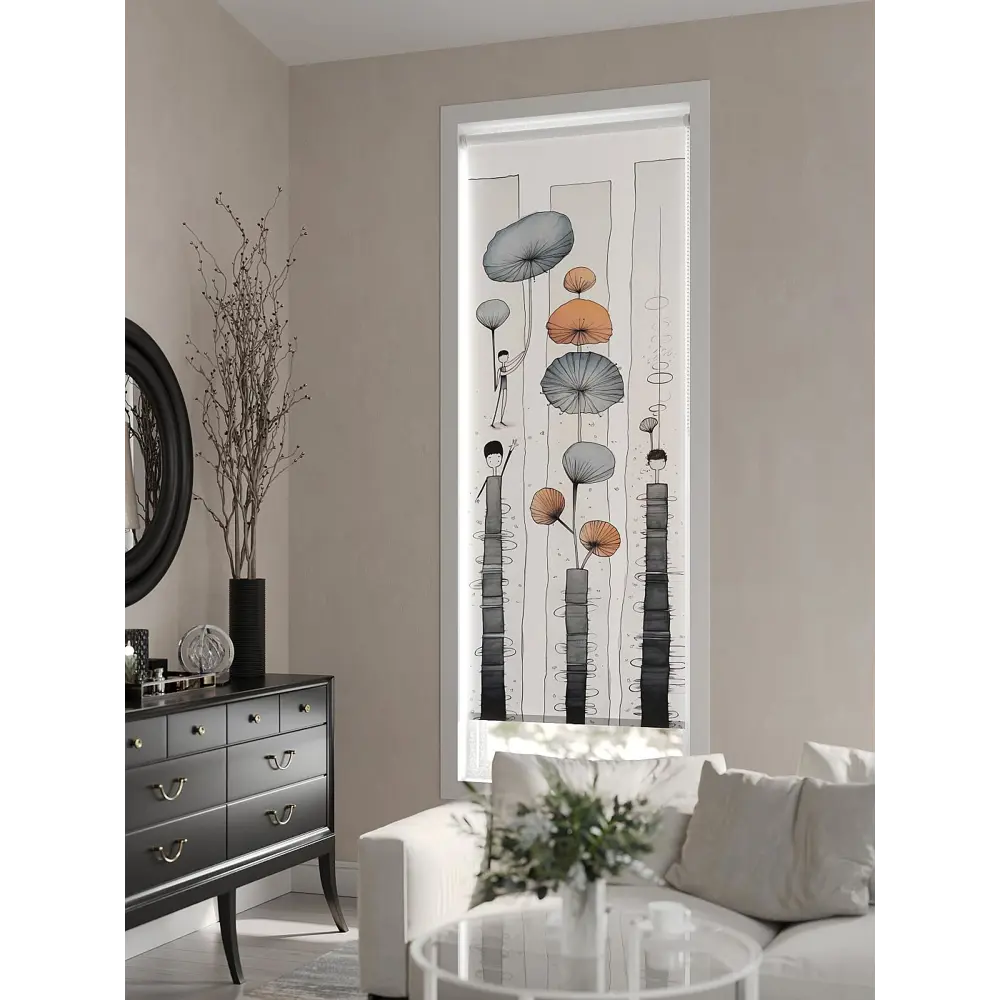 Фото 3 Рулонная штора AT Home Салю 62x170 см цвет красный, оранжевый, серый Фото 3 Рулонная штора AT Home Салю 62x170 см цвет красный, оранжевый, серый