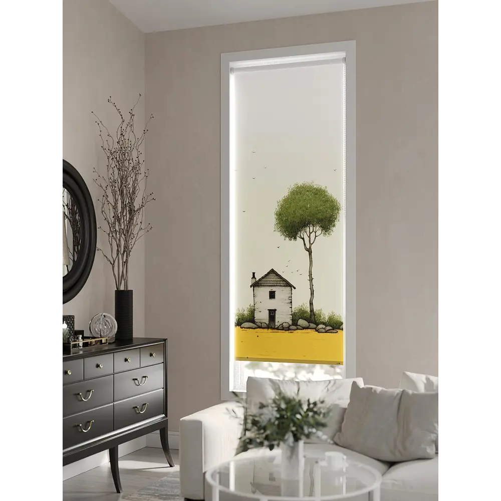 Фото 3 Рулонная штора AT Home Алдея 62x170 см цвет белый, зеленый, желтый Фото 3 Рулонная штора AT Home Алдея 62x170 см цвет белый, зеленый, желтый