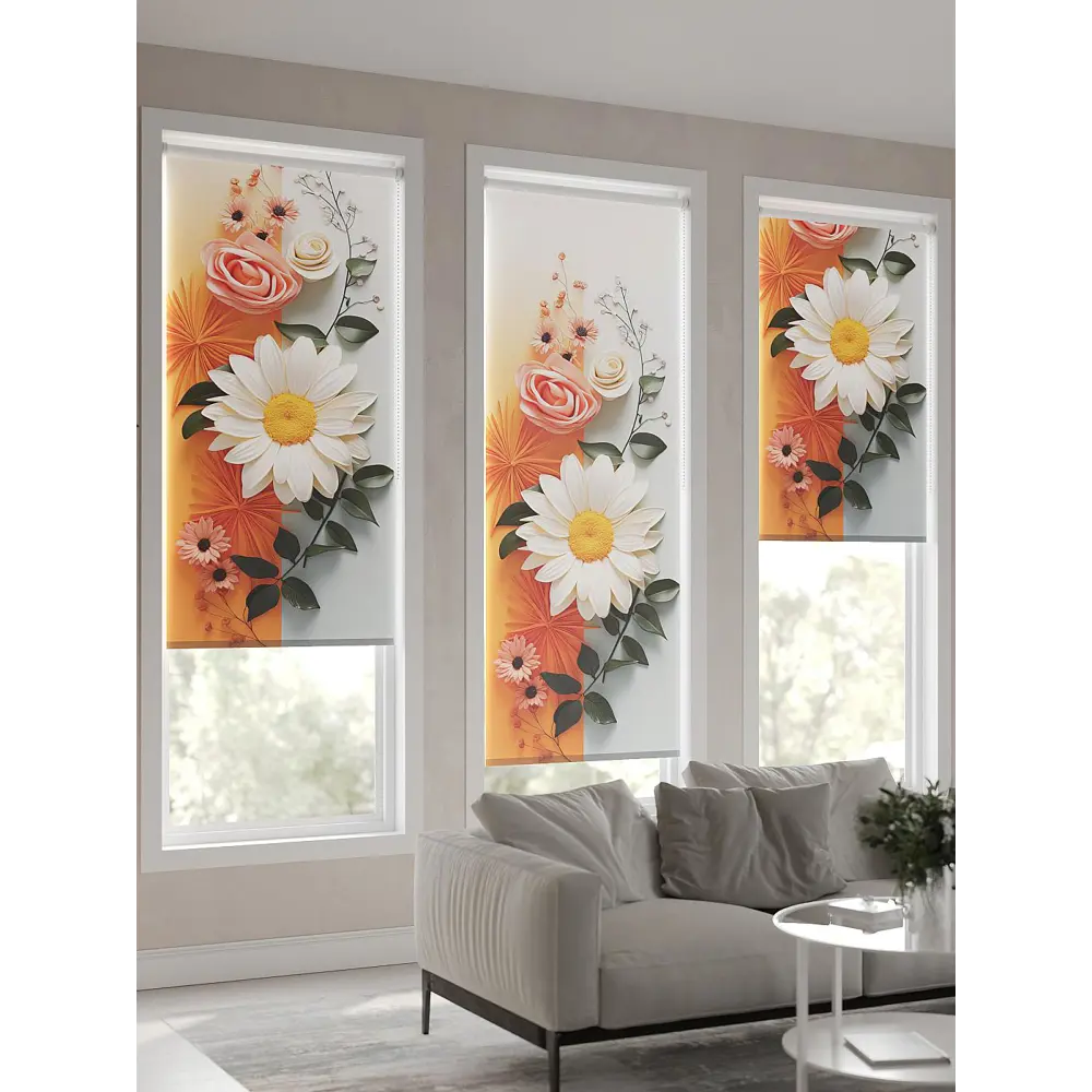 Фото 4 Рулонная штора AT Home Нилла 62x170 см цвет белый, зеленый, оранжевый Фото 4 Рулонная штора AT Home Нилла 62x170 см цвет белый, зеленый, оранжевый
