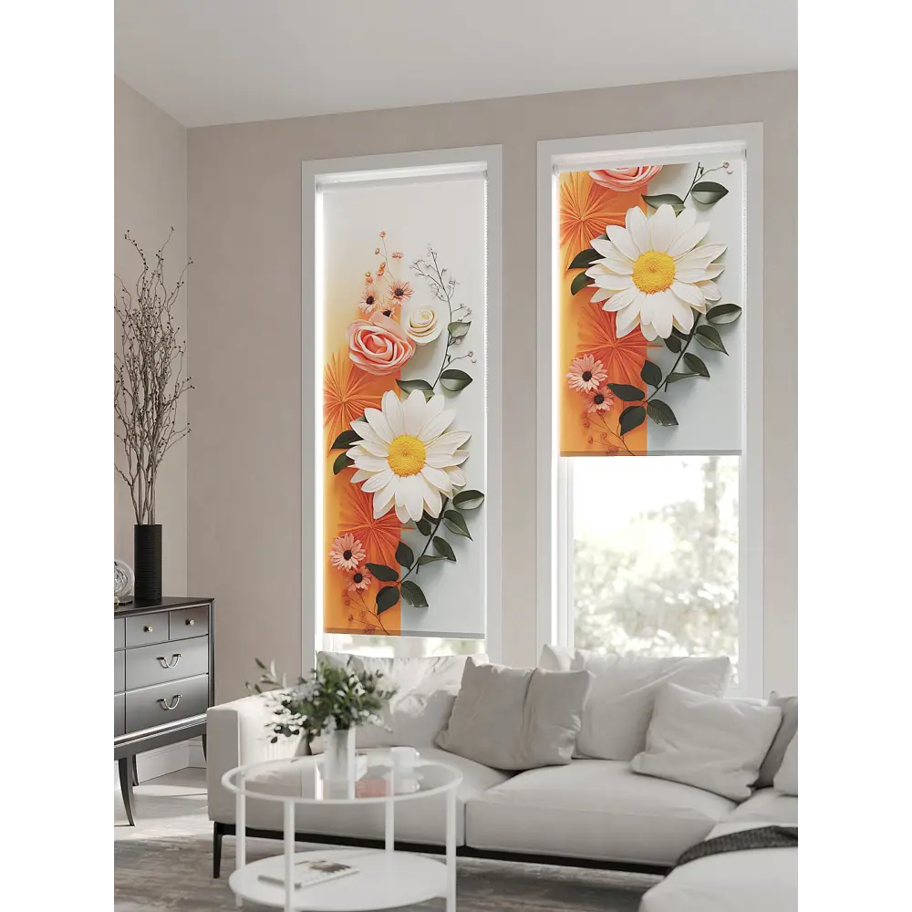 Фото 7 Рулонная штора AT Home Нилла 62x170 см цвет белый, зеленый, оранжевый Фото 7 Рулонная штора AT Home Нилла 62x170 см цвет белый, зеленый, оранжевый