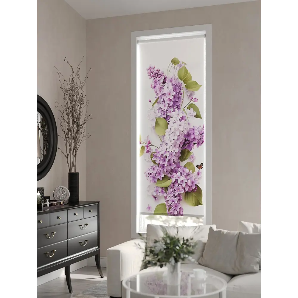 Фото 3 Рулонная штора At home Саневиарс 62x170 см цвет белый/зеленый/фиолетовый Фото 3 Рулонная штора At home Саневиарс 62x170 см цвет белый/зеленый/фиолетовый