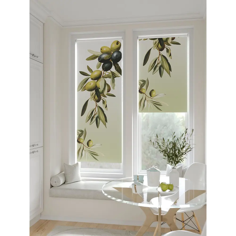 Фото 6 Рулонная штора At home Рултис AT774213 62x170 см цвет зеленый/серый Фото 6 Рулонная штора At home Рултис AT774213 62x170 см цвет зеленый/серый