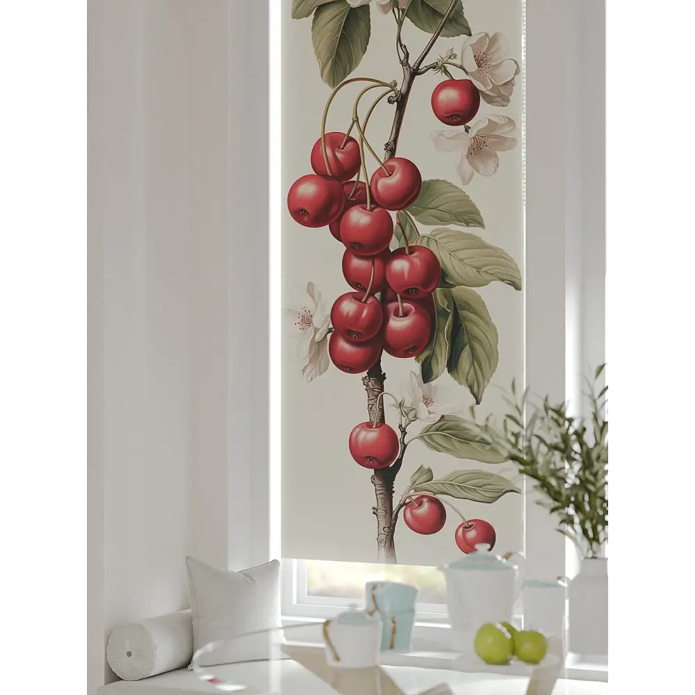 Фото 4 Рулонная штора At home Базовая коллекция 62x170 см цвет бежевый, красный, коричневый, зеленый