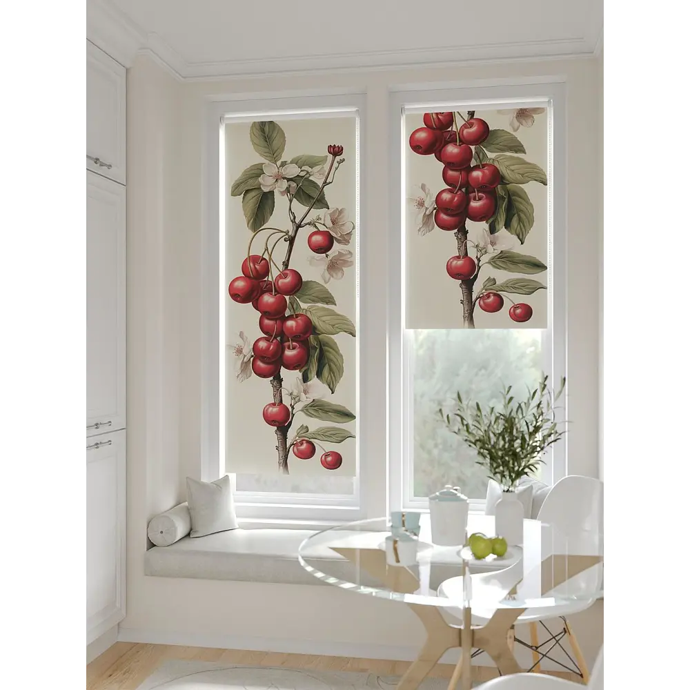 Фото 6 Рулонная штора At home Базовая коллекция 62x170 см цвет бежевый, красный, коричневый, зеленый