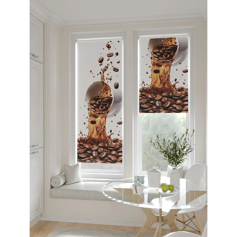 Фото 6 Рулонная штора At home Рултис 62x170 см цвет коричневый/белый Фото 6 Рулонная штора At home Рултис 62x170 см цвет коричневый/белый