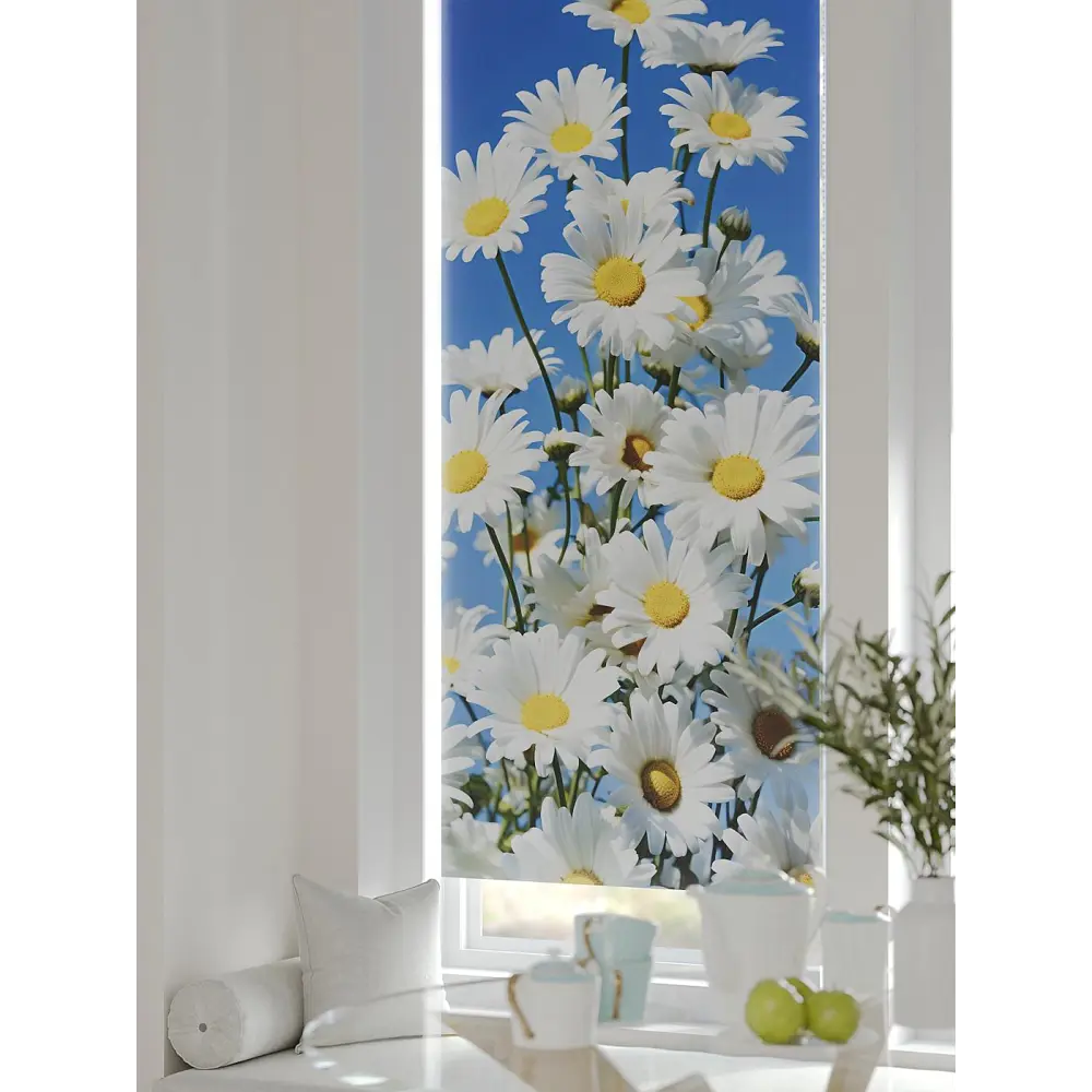 Фото 4 Рулонная штора At home Рултис 62x170 см цвет синий/белый/желтый Фото 4 Рулонная штора At home Рултис 62x170 см цвет синий/белый/желтый