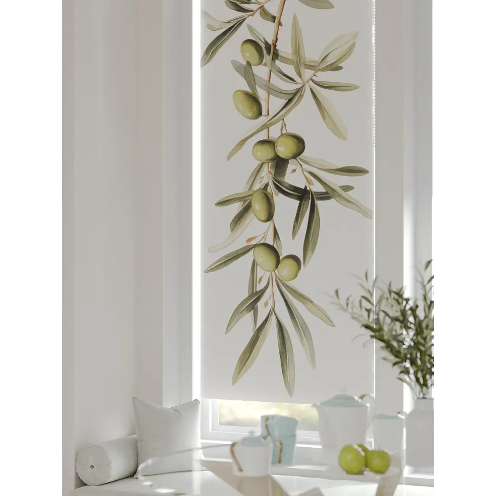 Фото 4 Рулонная штора At home Рултис 62x170 см цвет бежевый/зеленый/серый Фото 4 Рулонная штора At home Рултис 62x170 см цвет бежевый/зеленый/серый