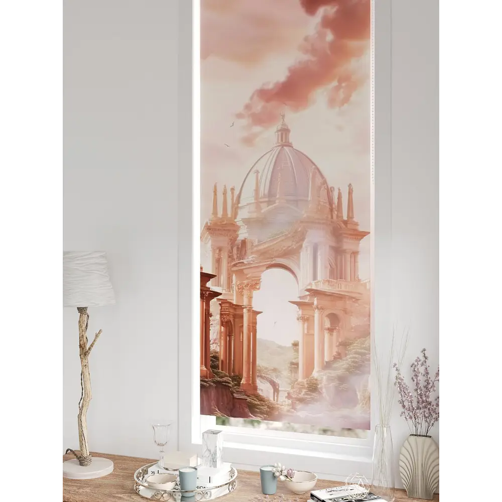 Фото 8 Рулонная штора At home Федера AT774110 62x170 см цвет бежевый/розовый Фото 8 Рулонная штора At home Федера AT774110 62x170 см цвет бежевый/розовый