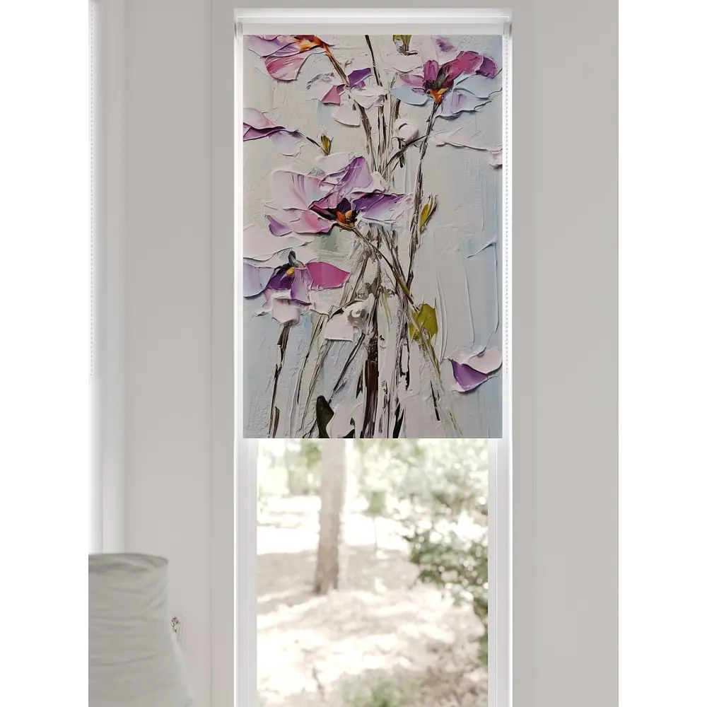 Фото 4 Рулонная штора At home Федера 62x170 см цвет белый/фиолетовый Фото 4 Рулонная штора At home Федера 62x170 см цвет белый/фиолетовый