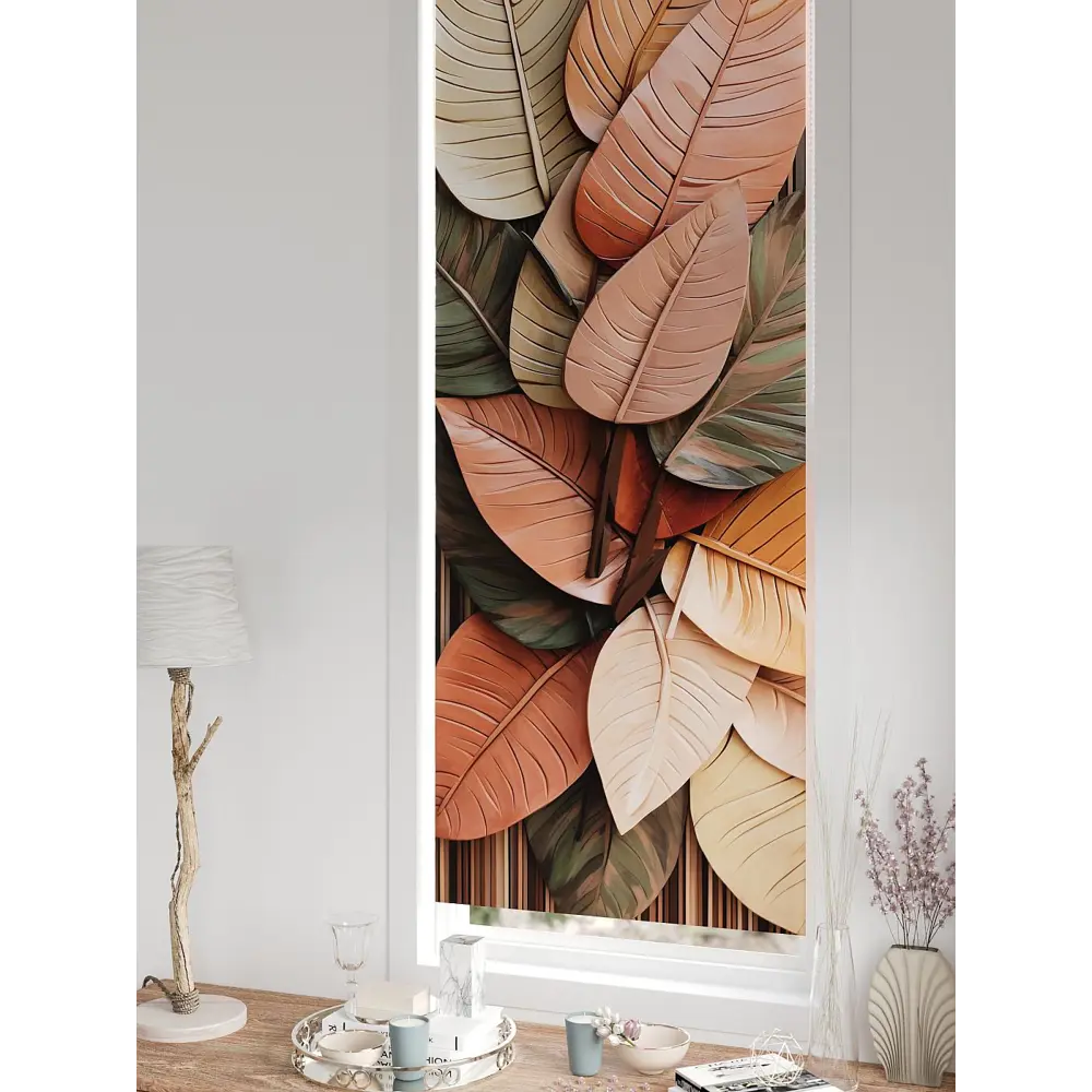 Фото 8 Рулонная штора At home Федера 62x170 см цвет бежевый/коричневый/зеленый/оранжевый Фото 8 Рулонная штора At home Федера 62x170 см цвет бежевый/коричневый/зеленый/оранжевый