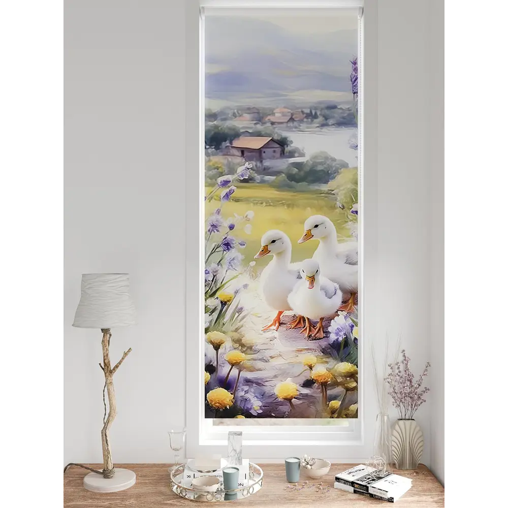 Фото 3 Рулонная штора At home Федера 62x170 см цвет белый/желтый/фиолетовый Фото 3 Рулонная штора At home Федера 62x170 см цвет белый/желтый/фиолетовый