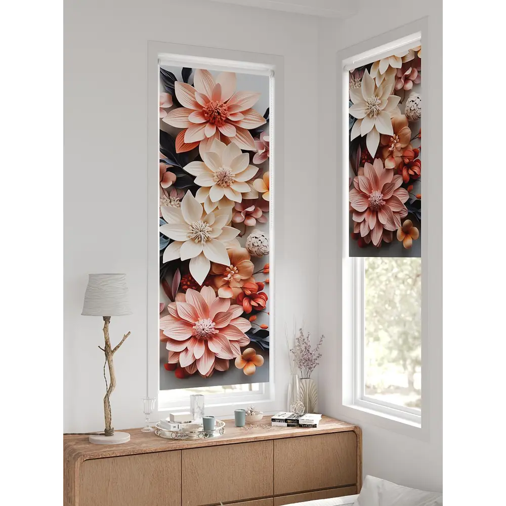 Фото 6 Рулонная штора At home Федера 62x170 см цвет синий/бежевый/розовый Фото 6 Рулонная штора At home Федера 62x170 см цвет синий/бежевый/розовый