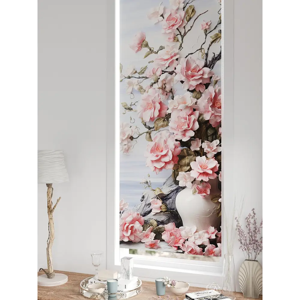 Фото 8 Рулонная штора At home Федера 62x170 см цвет розовый Фото 8 Рулонная штора At home Федера 62x170 см цвет розовый