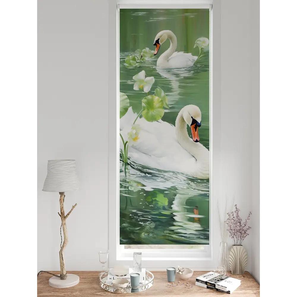 Фото 3 Рулонная штора At home Рултис 62x170 см цвет зеленый/белый/серый Фото 3 Рулонная штора At home Рултис 62x170 см цвет зеленый/белый/серый