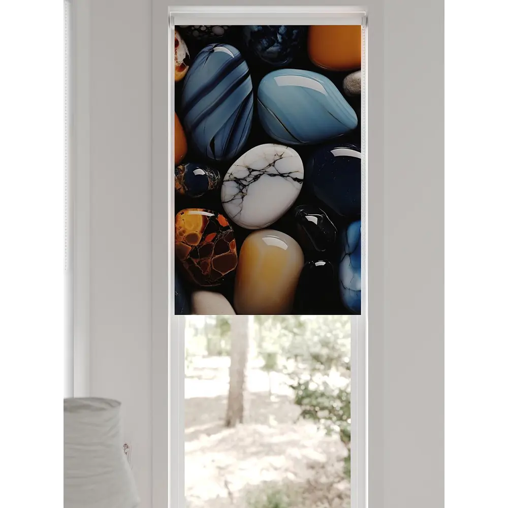 Фото 4 Рулонная штора At home Федера 62x170 см цвет белый/синий/оранжевый Фото 4 Рулонная штора At home Федера 62x170 см цвет белый/синий/оранжевый