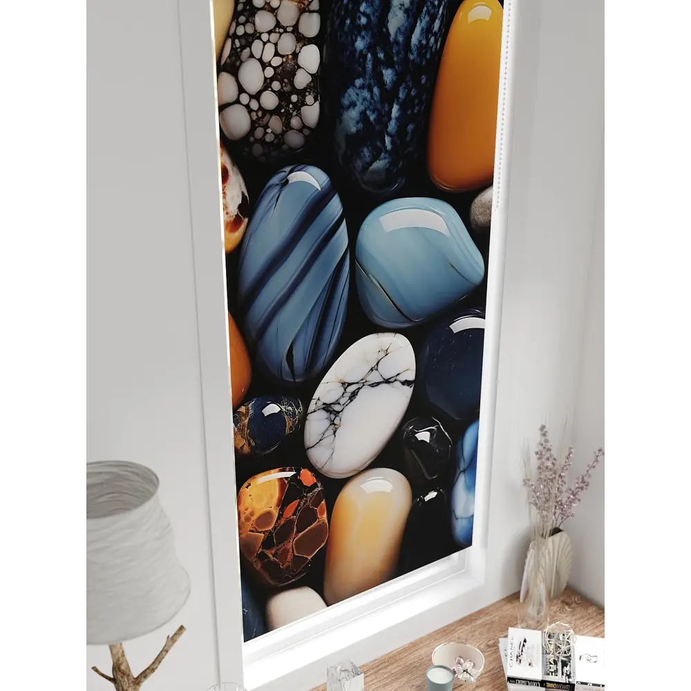 Фото 7 Рулонная штора At home Федера 62x170 см цвет белый/синий/оранжевый Фото 7 Рулонная штора At home Федера 62x170 см цвет белый/синий/оранжевый