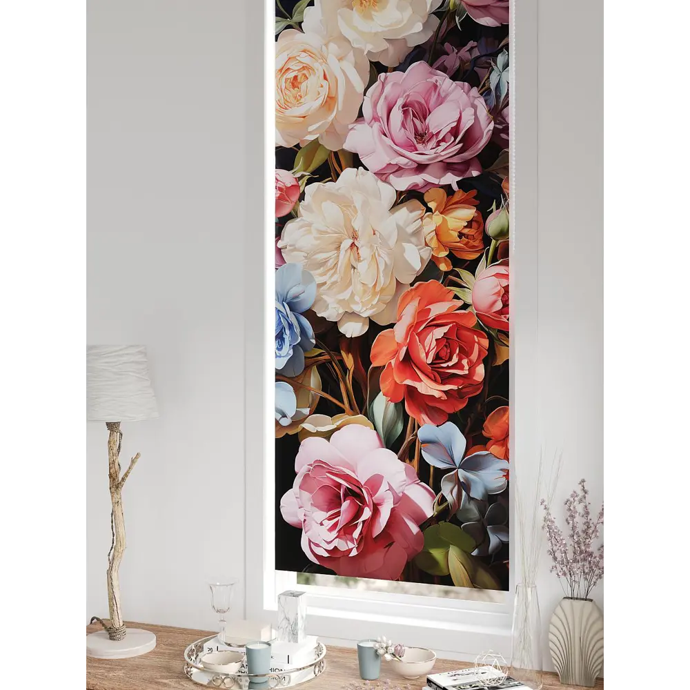Фото 8 Рулонная штора At home Федера 62x170 см цвет белый/розовый/оранжевый Фото 8 Рулонная штора At home Федера 62x170 см цвет белый/розовый/оранжевый