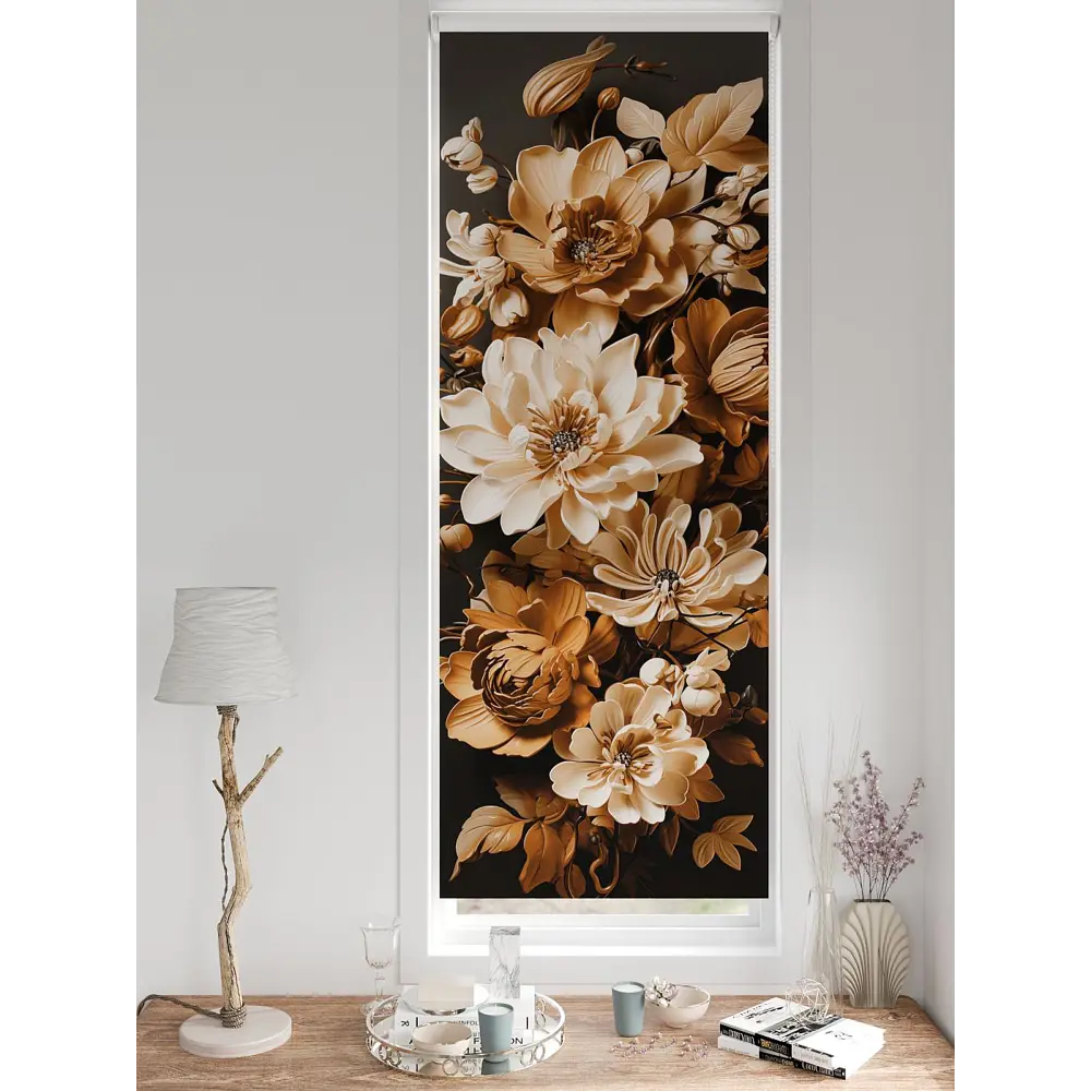 Фото 7 Рулонная штора At home Федера 62x170 см цвет бежевый/коричневый Фото 7 Рулонная штора At home Федера 62x170 см цвет бежевый/коричневый