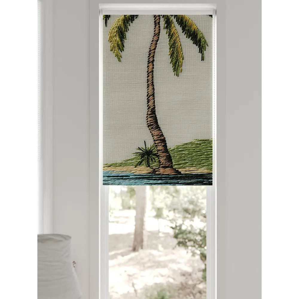 Фото 4 Рулонная штора At home Федера 62x170 см цвет зеленый/коричневый Фото 4 Рулонная штора At home Федера 62x170 см цвет зеленый/коричневый