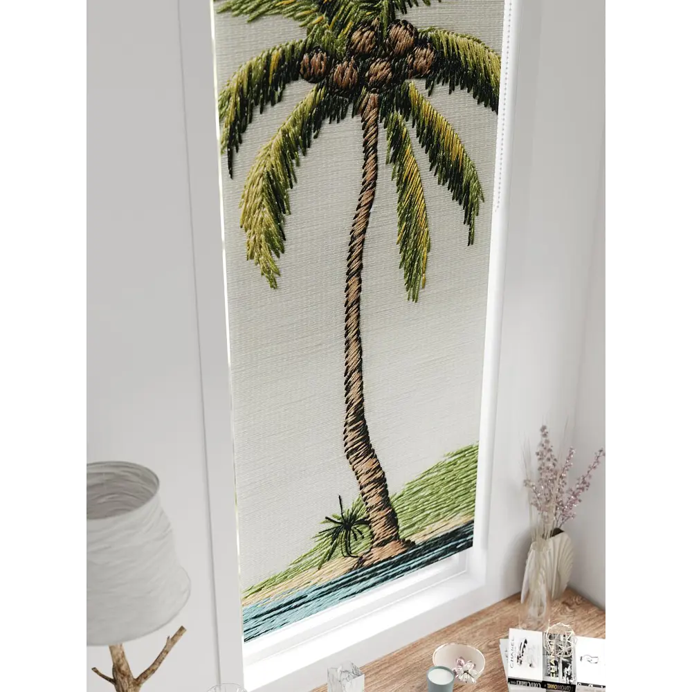 Фото 8 Рулонная штора At home Федера 62x170 см цвет зеленый/коричневый Фото 8 Рулонная штора At home Федера 62x170 см цвет зеленый/коричневый