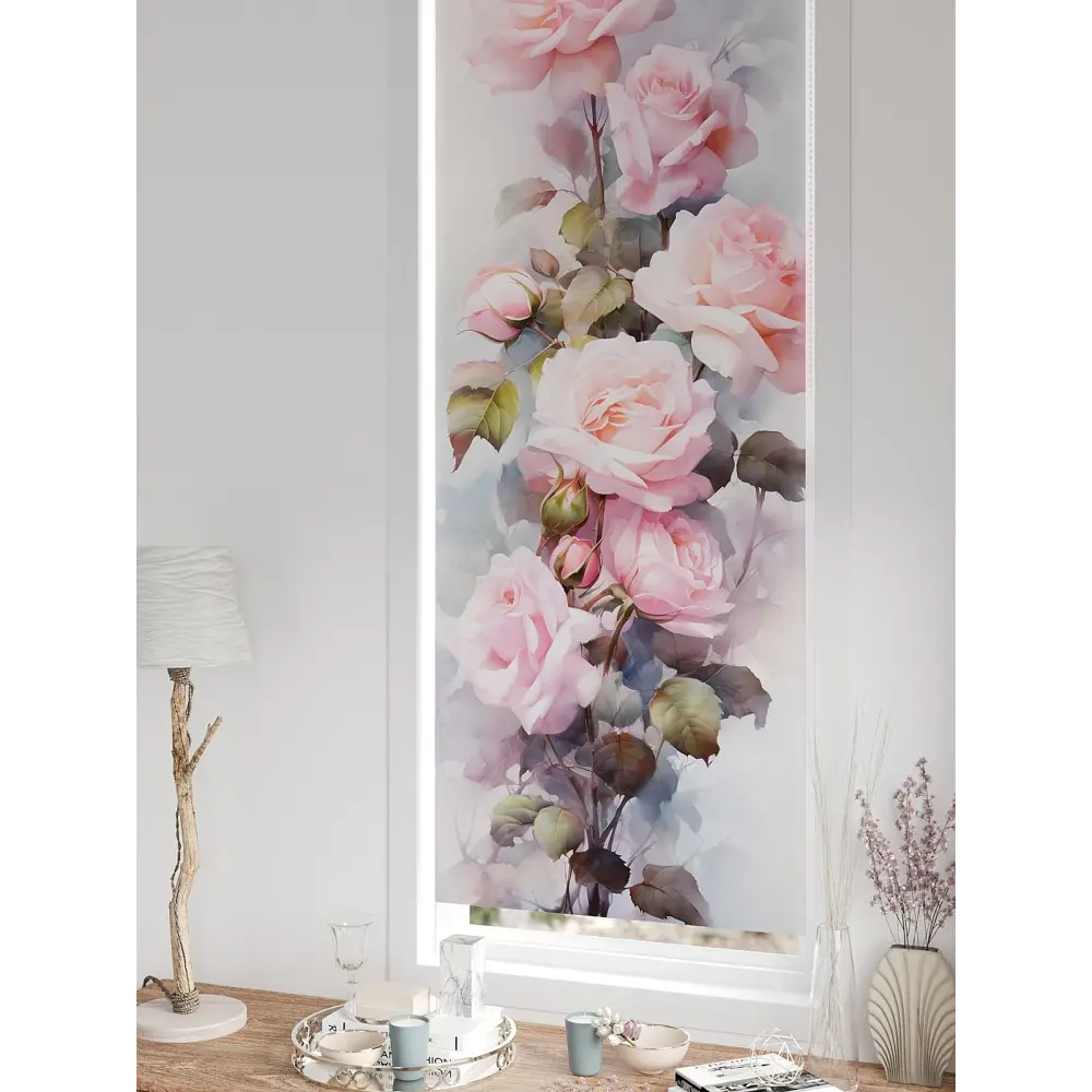 Фото 8 Рулонная штора At home Федера AT774166 62x170 см цвет розовый/серый Фото 8 Рулонная штора At home Федера AT774166 62x170 см цвет розовый/серый