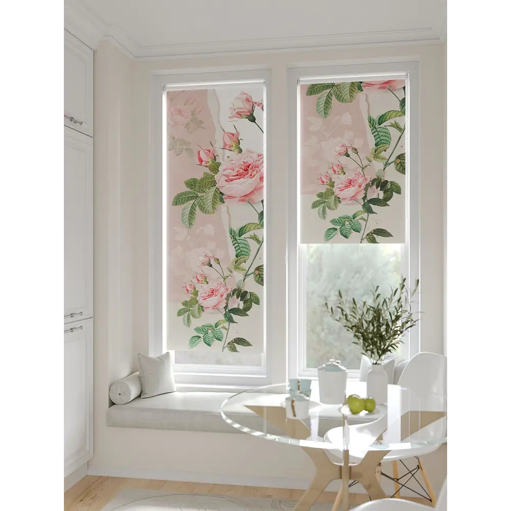 Фото 5 Рулонная штора At home Федера 62x170 см цвет розовый/бежевый/зеленый Фото 5 Рулонная штора At home Федера 62x170 см цвет розовый/бежевый/зеленый
