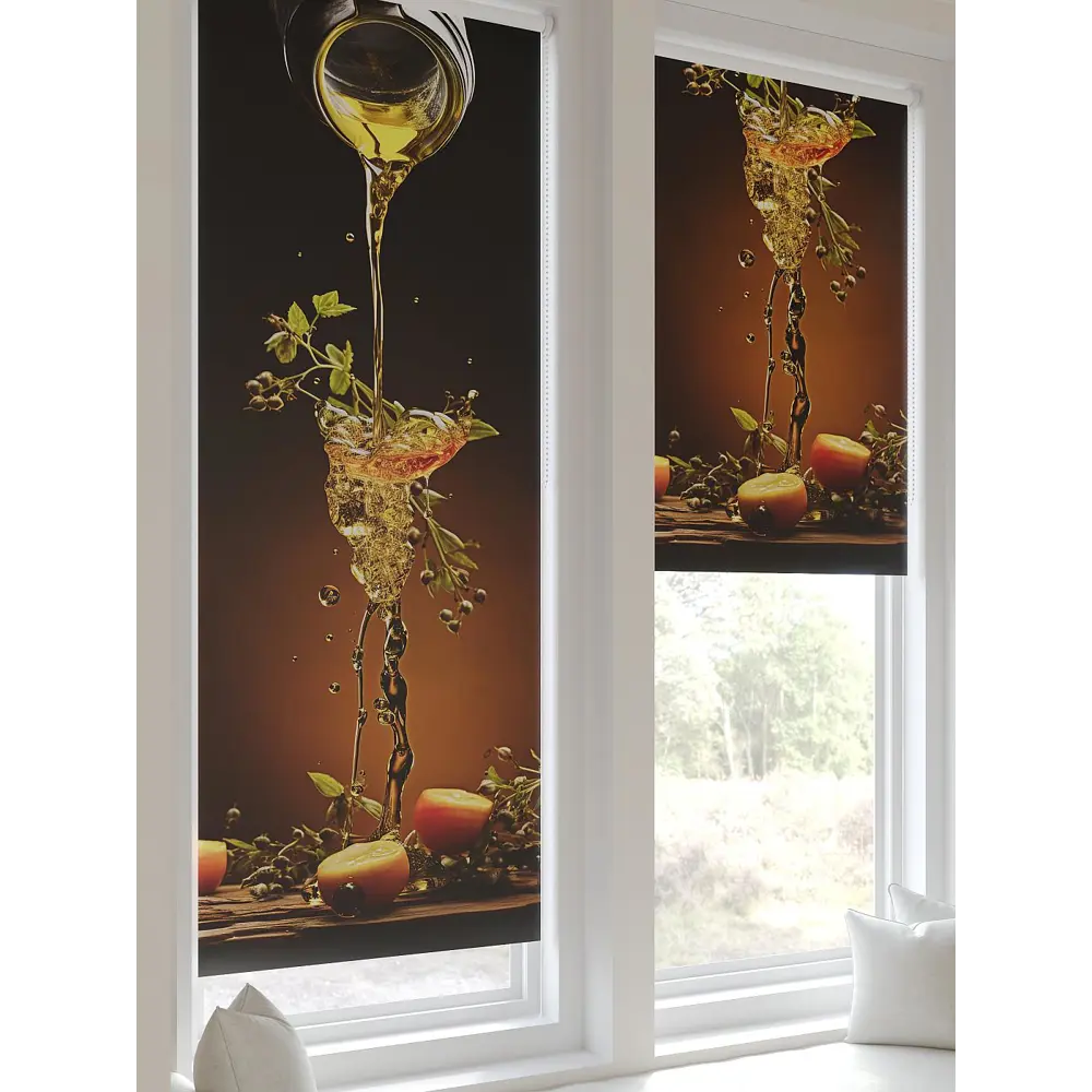 Фото 7 Рулонная штора At home Федера 62x170 см цвет желтый/коричневый Фото 7 Рулонная штора At home Федера 62x170 см цвет желтый/коричневый