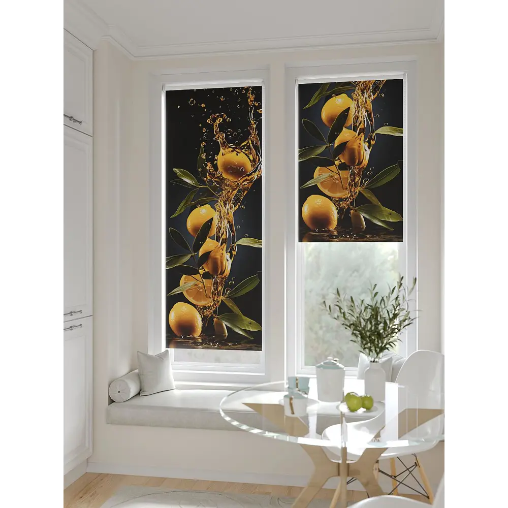 Фото 6 Рулонная штора At home Федера 62x170 см цвет зеленый/желтый Фото 6 Рулонная штора At home Федера 62x170 см цвет зеленый/желтый