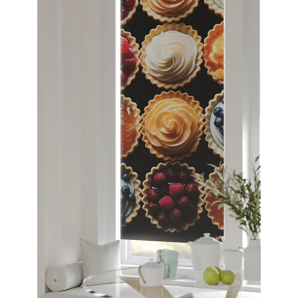 Фото 3 Рулонная штора At home Федера 62x170 см цвет бежевый/красный/оранжевый Фото 3 Рулонная штора At home Федера 62x170 см цвет бежевый/красный/оранжевый