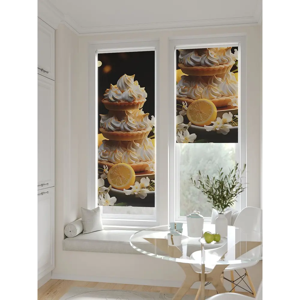 Фото 5 Рулонная штора At home Федера AT774187 62x170 см цвет белый/желтый Фото 5 Рулонная штора At home Федера AT774187 62x170 см цвет белый/желтый