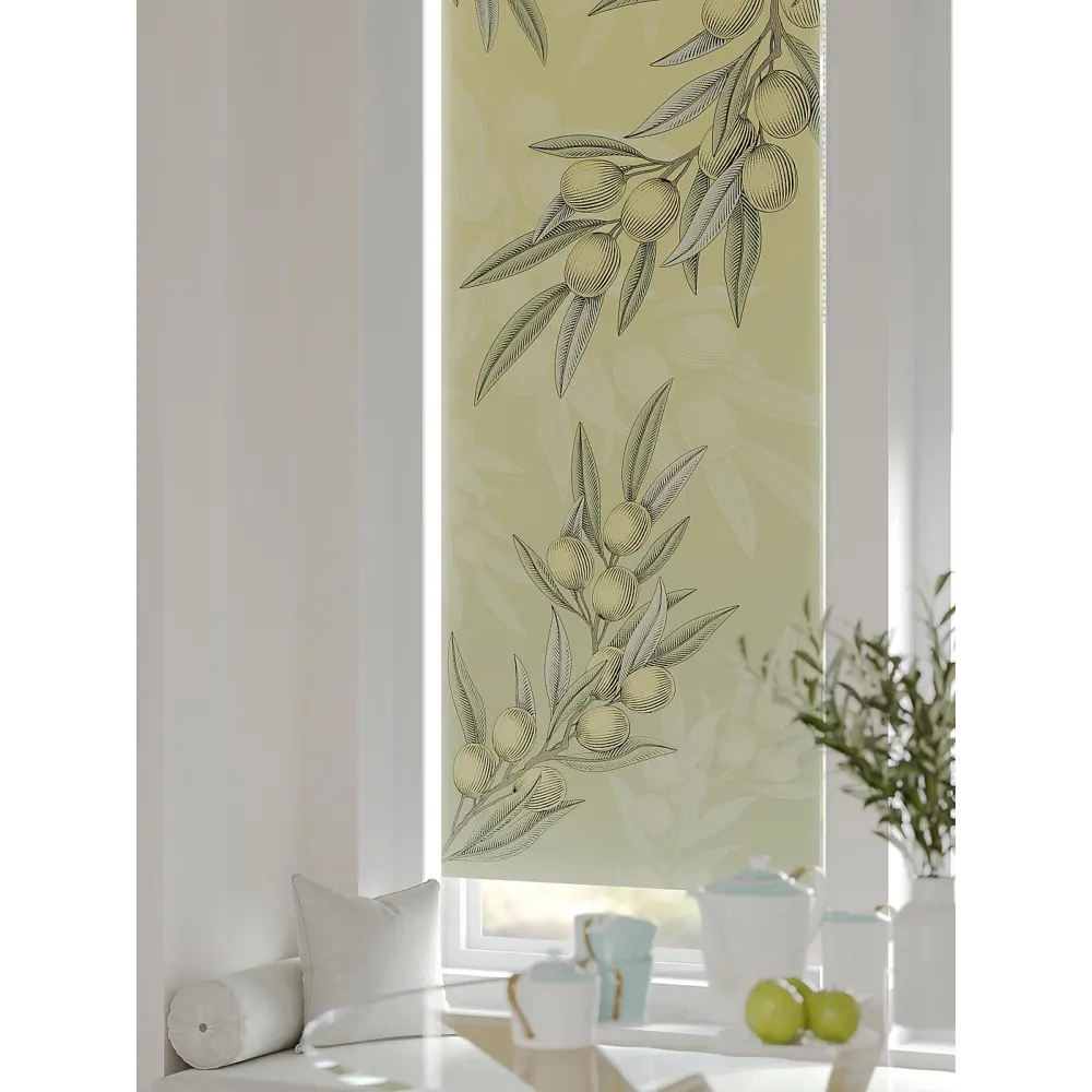 Фото 3 Рулонная штора At home Федера AT774199 62x170 см цвет зеленый Фото 3 Рулонная штора At home Федера AT774199 62x170 см цвет зеленый