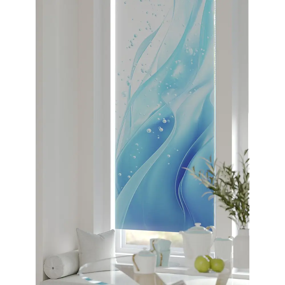 Фото 3 Рулонная штора At home Федера 62x170 см цвет синий/белый Фото 3 Рулонная штора At home Федера 62x170 см цвет синий/белый
