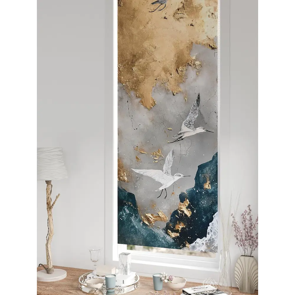Фото 4 Рулонная штора At home Федера 62x170 см цвет бежевый/золотой/серый/бирюзовый/оранжевый Фото 4 Рулонная штора At home Федера 62x170 см цвет бежевый/золотой/серый/бирюзовый/оранжевый