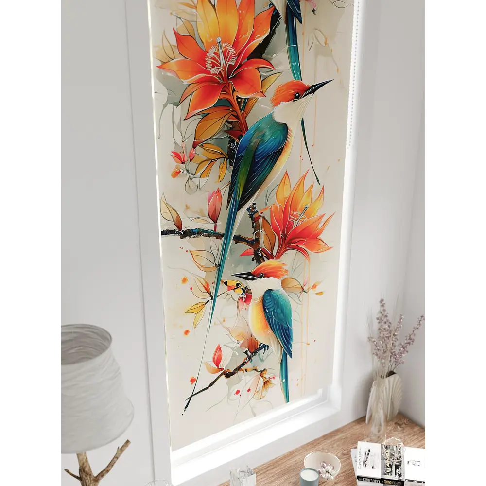 Фото 6 Рулонная штора At home Федера 62x170 см цвет оранжевый/бежевый/серый/бирюзовый/желтый