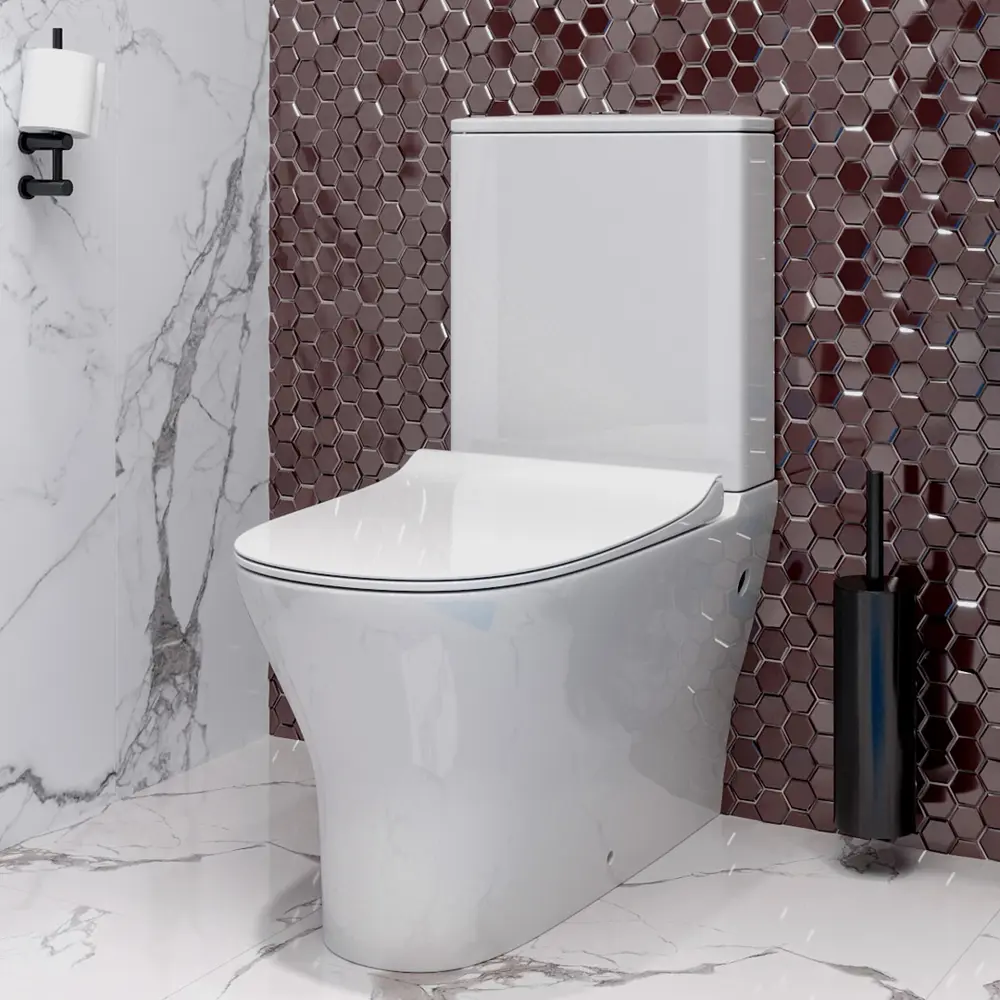 Фото 3 Унитаз-компакт Teymi Ellie напольный безободковый с сиденьем микролифт