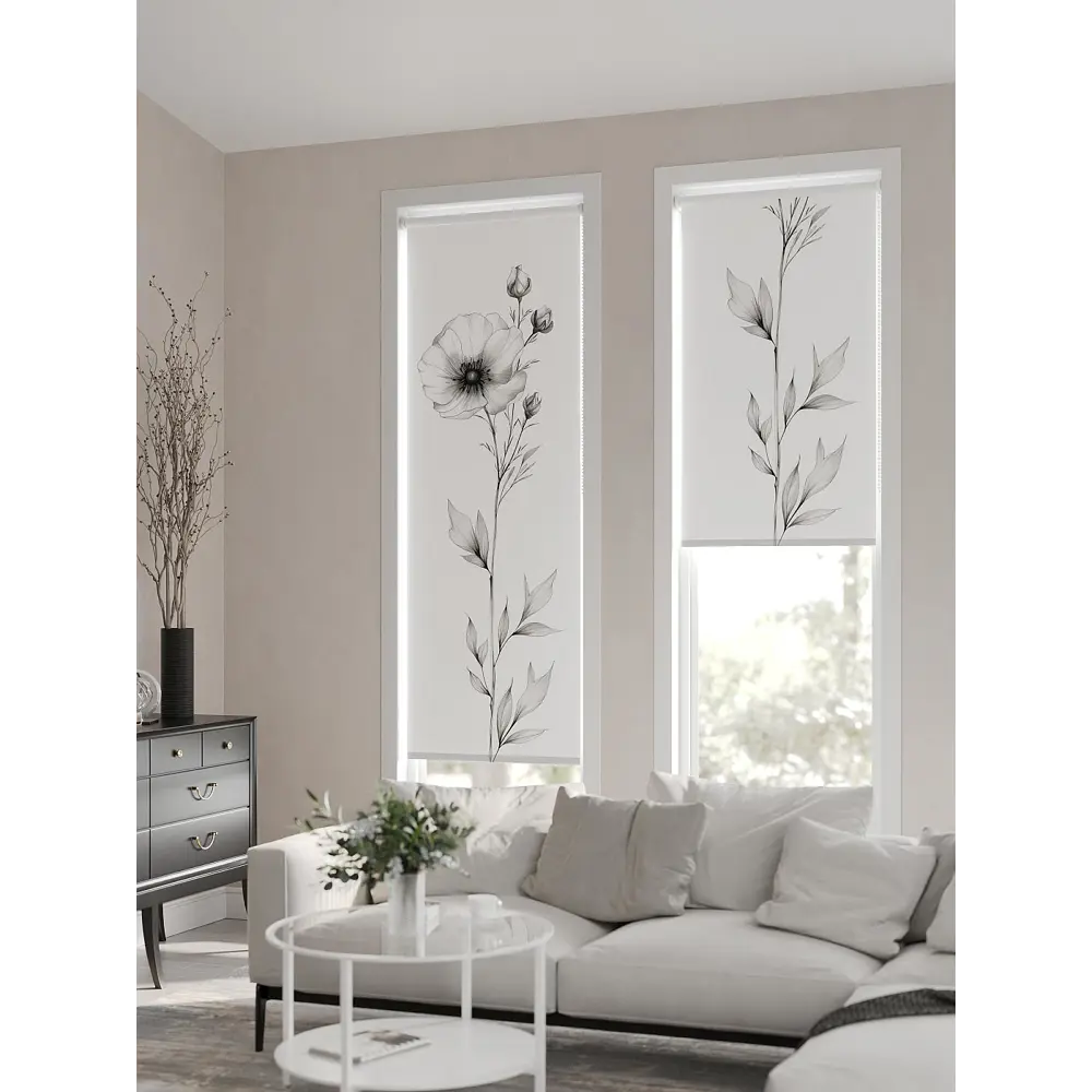 Фото 7 Рулонная штора At home Фрезис AT777685 57x170 см цвет белый/черный Фото 7 Рулонная штора At home Фрезис AT777685 57x170 см цвет белый/черный