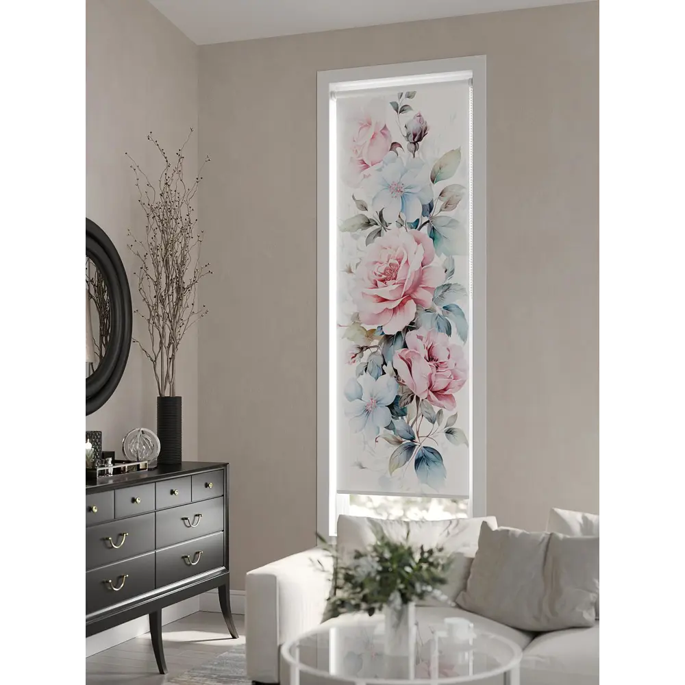 Фото 5 Рулонная штора At home Фрезис 57x170 см цвет белый/синий/розовый Фото 5 Рулонная штора At home Фрезис 57x170 см цвет белый/синий/розовый