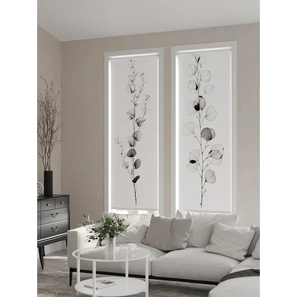 Фото 3 Рулонная штора At home Фрезис AT777643 57x170 см цвет белый/серый Фото 3 Рулонная штора At home Фрезис AT777643 57x170 см цвет белый/серый