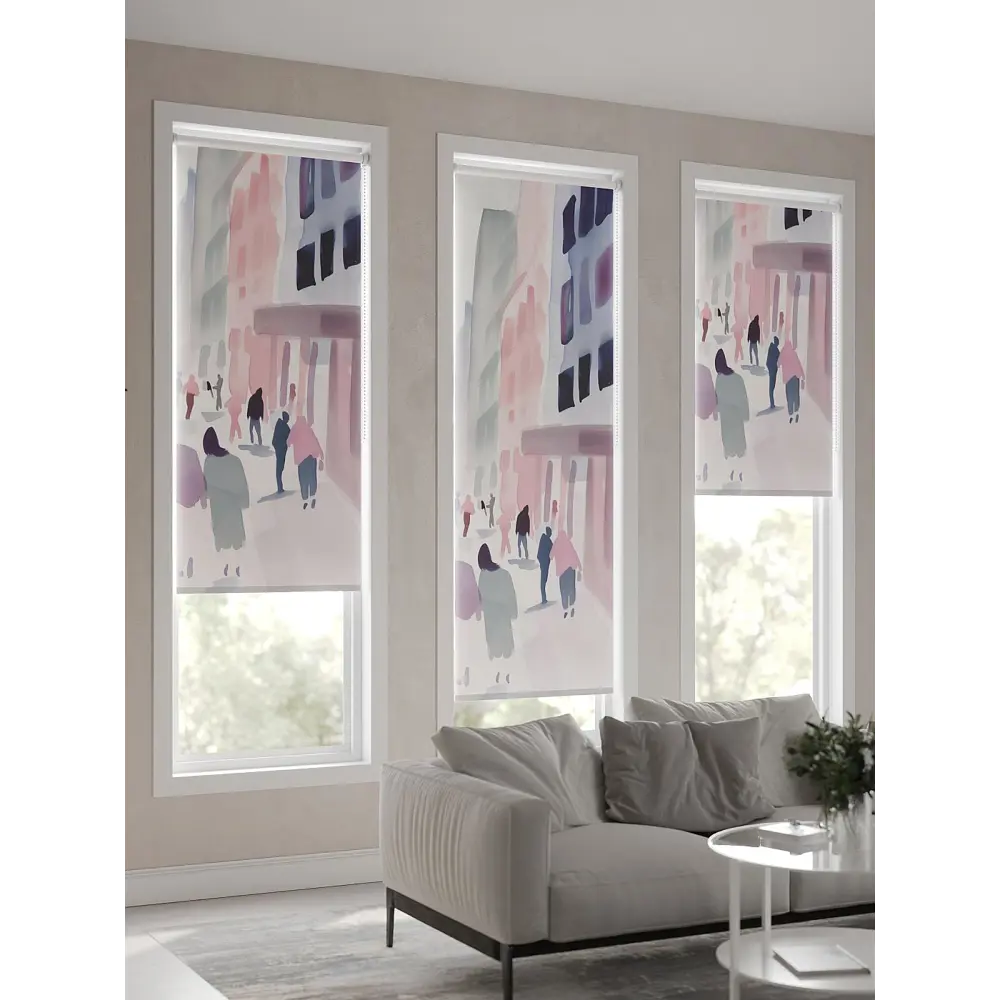 Фото 4 Рулонная штора At home Фрезис 57x170 см цвет бежевый/розовый/фиолетовый Фото 4 Рулонная штора At home Фрезис 57x170 см цвет бежевый/розовый/фиолетовый