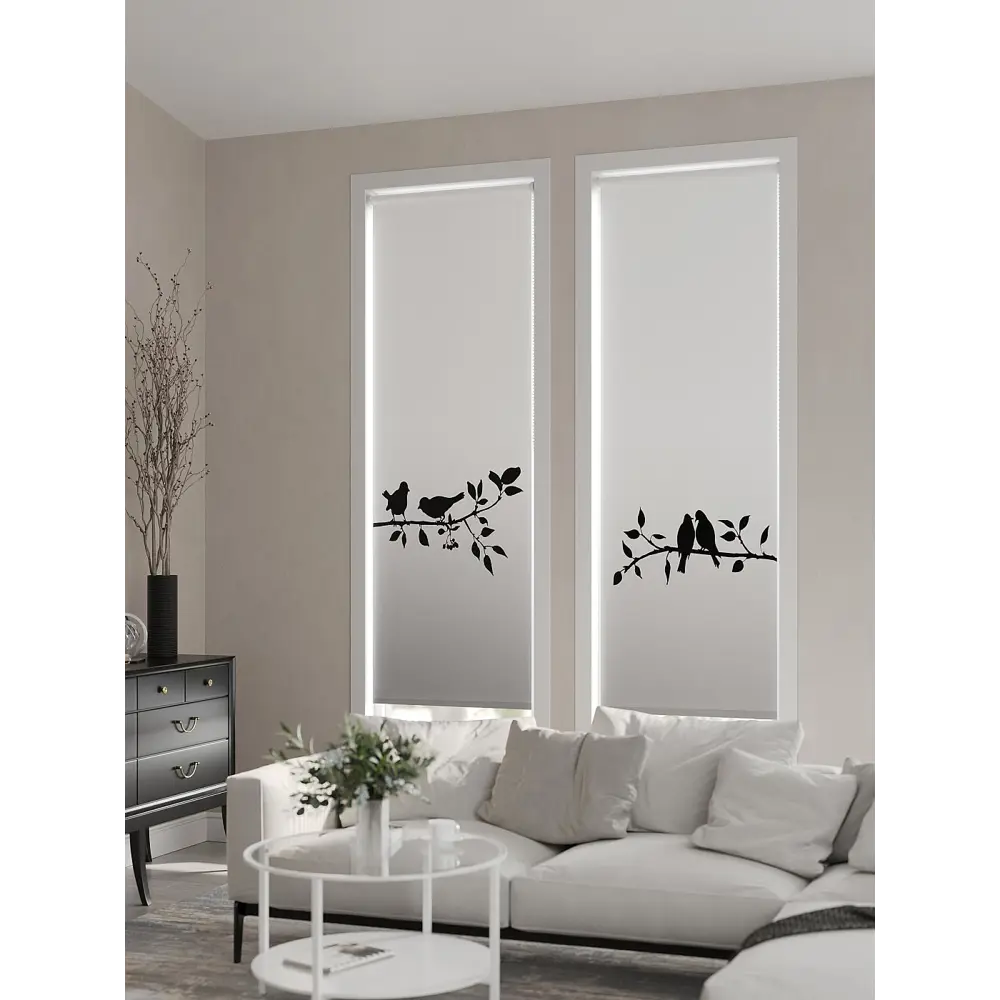 Фото 3 Рулонная штора At home Фрезис AT777765 57x170 см цвет белый/серый Фото 3 Рулонная штора At home Фрезис AT777765 57x170 см цвет белый/серый