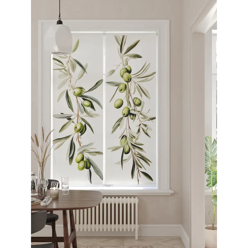 Фото 3 Рулонная штора At home Фрезис AT777859 57x170 см цвет бежевый/зеленый