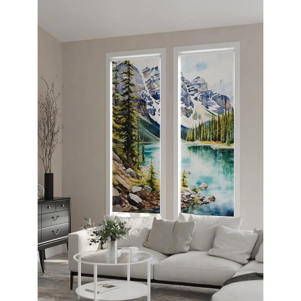 Фото 3 Рулонная штора At home Фрезис 57x170 см цвет бежевый/коричневый/зеленый/серый/бирюзовый