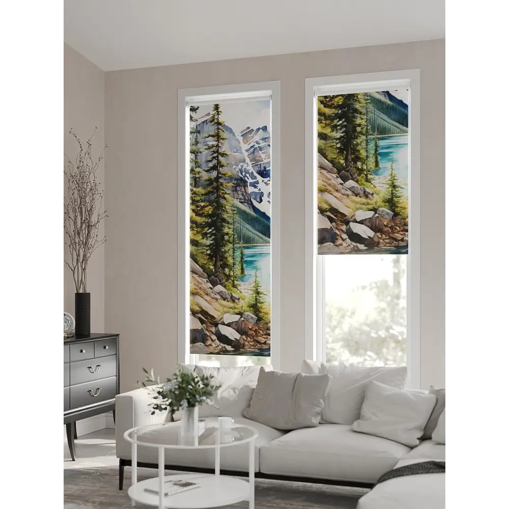 Фото 7 Рулонная штора At home Фрезис 57x170 см цвет бежевый/коричневый/зеленый/серый/бирюзовый